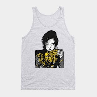 Cat woman looking down Tank Top